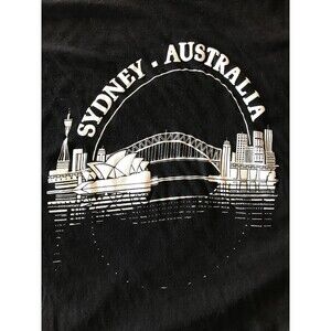 Sydney Australia Harbour Skiyline Vintage T-Shirt Men L